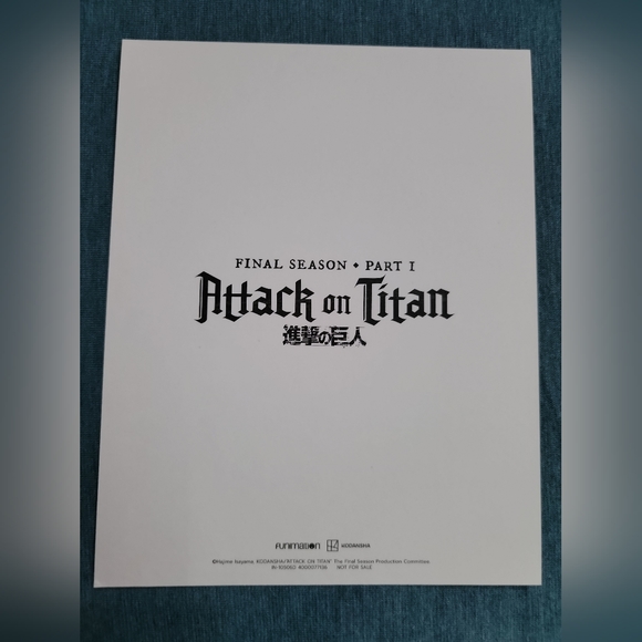 Set of 5 Attack on Titan Final Season Part 1 Art Cards - Picture 11 of 11